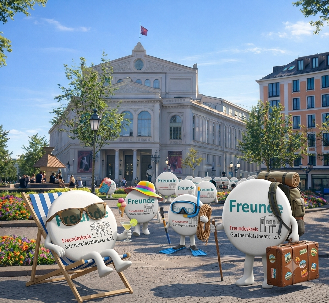 Freundesbutton genießen den Sommer auf dem Gärtnerplatz